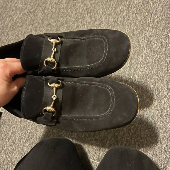 Gucci Black Suede Horse-bit Loafers, size 9 - Picture 4 of 10